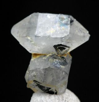 Boulangerite Inlcuded Quartz Double Terminated Crystal Cluster Mineral Specimen