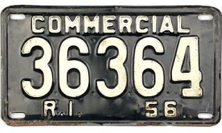 1956 Rhode Island Commercial License Plate 36364