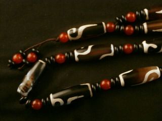 26 Inches Pure Tibetan Agate Dzi As Your Wish Beads Prayer Necklace W004 2