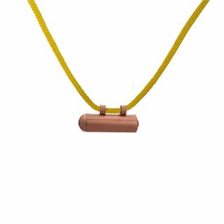 Taweez Copper Charm Amulet Locket Pendant Mala Luck Protection Yellow Thread