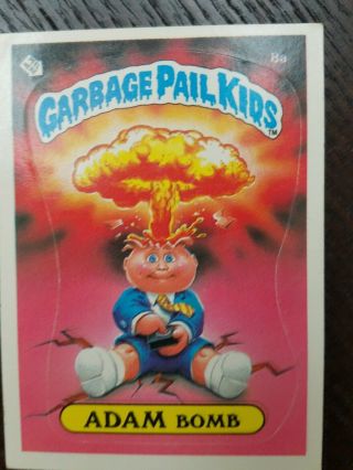 ⭐️garbage Pail Kids - Adam Bomb 8a (1st Series 1985) Topps Usa.  Rare