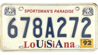 99 Cent 1992 Louisiana Usa License Plate 678a272