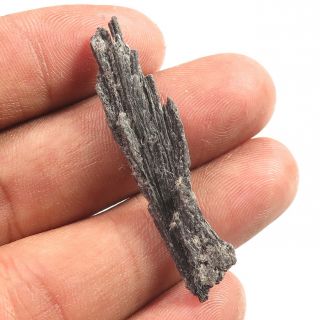 12.  80 Carats 100 Natural Black Kyanite Gemstone Fancy Rough Mineral 45x10 Mm