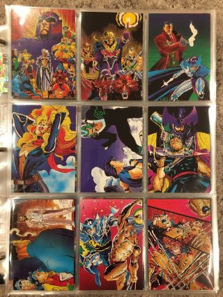 1991 Marvel X - Men Trading Cards Complete Base Set,  1 - 90 - Jim Lee Comic Images