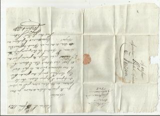 Stampless Folded Letter: 1823 France