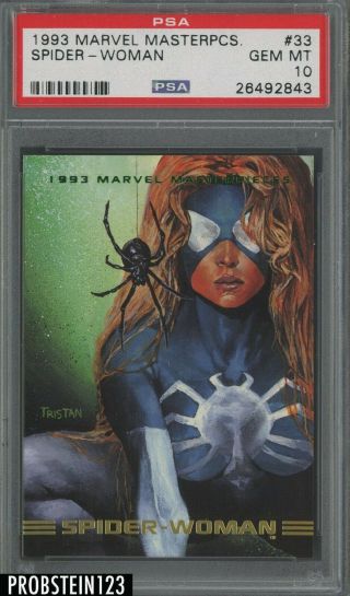 1993 Marvel Masterpiece 33 Spider - Women Psa 10 Gem