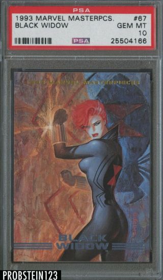 1993 Marvel Masterpiece 67 Black Widow Psa 10 Gem