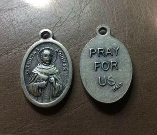Vintage St.  Thomas Aquinas Religious Medal Catholic Devotional Medal