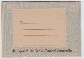 Old Foldout Postcard Aboriginal Art Hermannsburg Namatijira 1950 