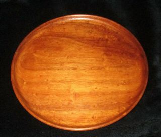 Hawaii Vintage Signed Blair Hawaiian Koa Wood Tray Platter 11 1/2 " Diameter