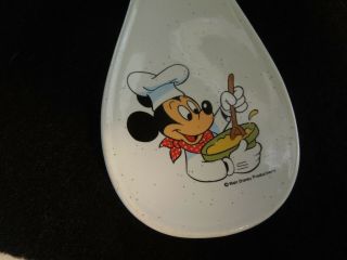 Walt Disney Productions Mickey Mouse Ceramic Spoon Rest Treasure Craft USA 5