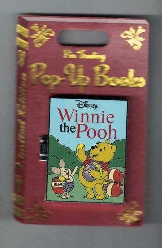 Disney Parks 2019 Pop Up Books Winnie The Pooh Piglet Hinged Pin Le 4000