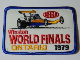 4 " Vintage 1979 Nhra Drag Racing Patch Winston World Finals Ontario California