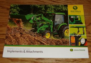 2014 2015 John Deere Compact Utility Tractor Implements & Attachments Brochure