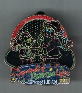 Disney Wdw Spectacle Of Dancing Lights Annual Passholder Mickey Santa Pin Le