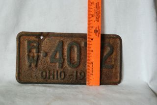 Vintage 1942 Ohio ROW BOAT License Plate,  Tag,  OH,  rw - 4072 - WW2 Era 6