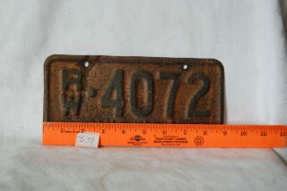 Vintage 1942 Ohio ROW BOAT License Plate,  Tag,  OH,  rw - 4072 - WW2 Era 7