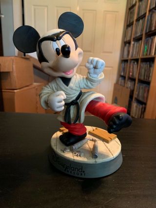 Walt Disneyland Mickey Mouse Karate Bobblehead 9 Inches Euc Oop