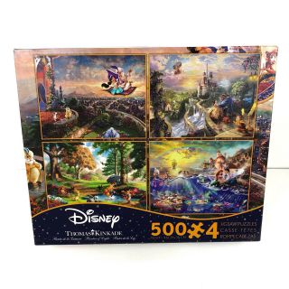 Ceaco Disney Thomas Kinkade Set Of 4 - 500 Piece Jigsaw Puzzle Princesses Game