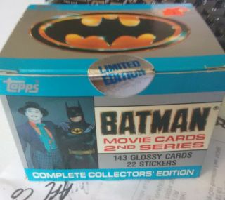 1989 Topps Box Set Batman Series 2 The Movie Glossy Tiffany Factory