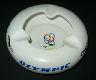 Vintage Olympic Airways Airline Ceramic Ashtray Made By Keramikos In Greece
