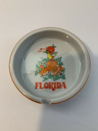 Vintage Walt Disney World Florida Orange Bird Ashtray Souvenir