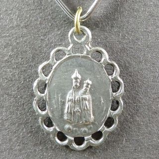French,  Antique Religious Medal.  Saint Virgin Mary & Jesus Christ Child.  Pendant