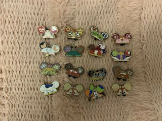 Disney Character Earhat - Mystery Pack Set - 16 Pins Buzz Woody Belle Ariel Etc