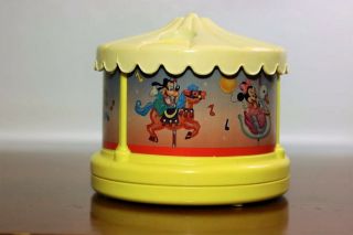 Vintage Collectible Disney Dreamtime Carousel 1988 Plays Music Light Projector