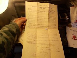 1891 Northern Pacific Railroad $800 Land Deed Nr Washougal,  Clark Co,  Washington