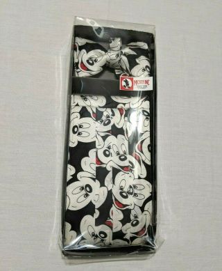 Vintage Disney Mickey Mouse Inc.  Bow Tie & Cummerbund Set 100 Silk Faces 1990s