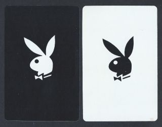 950.  1062 Vintage Swap Card - Near Pair - Advert.  Playboy Bunny Logo
