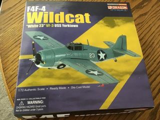F4f - 4 Wildcat Dragon Warbirds 50189 1/72 Sc Diecast