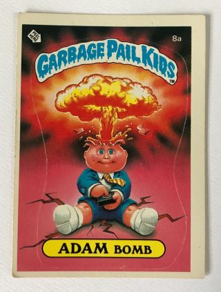 ⭐️garbage Pail Kids - Adam Bomb 8a (1st Series 1985) Topps Usa