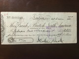 The Bank Of British North America - London,  Ontario 1899