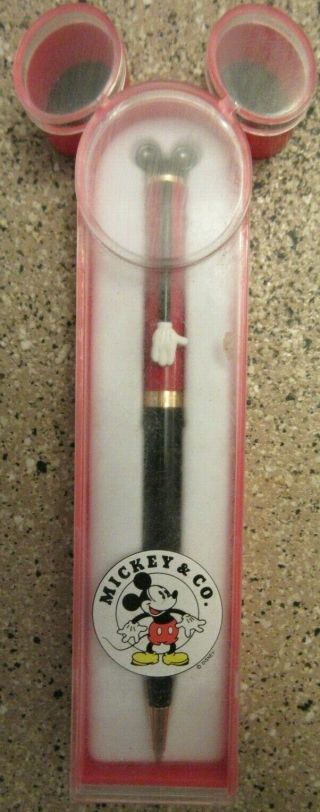 Vintage Colibri Disney Mickey Mouse & Co.  Ball Point Pen Red/black / Read