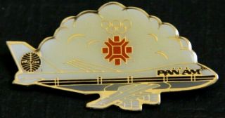 1984 Pan Am (pan American) Airways (prototype) Olympic Pin Badge