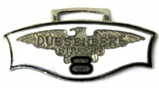 Duesenberg Straight 8 Automobile Enamel Inlaid Watch Fob