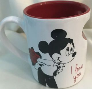 Rare Mickey&minnie Mouse Disneyland Paris Coffee Mug I Love You / I Know 
