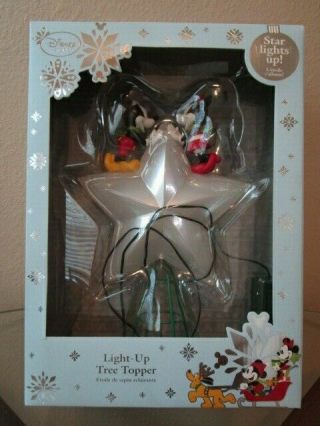 Disney 2015 Mickey And Minnie Mouse Light Up Christmas Tree Topper