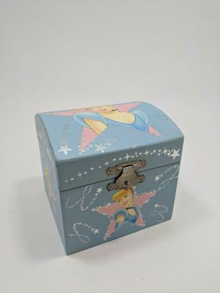 Vintage Disney Princess Musical Jewelry Box Rotating Cinderella Music Box
