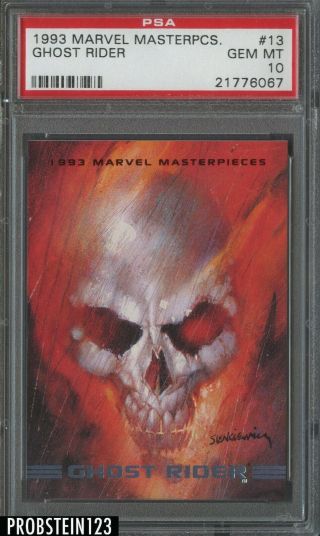 1993 Skybox Marvel Masterpieces 13 Ghost Rider Psa 10 Gem