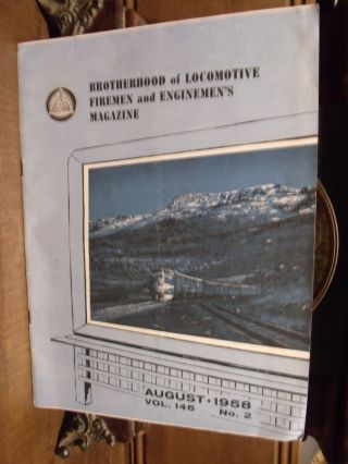 Brotherhood Of Locomotive Firemen And Engineers Mag.  1958 Jet Coleoptere Plane