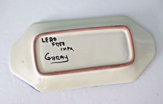 Awesome Hand - Painted Signed Lead Covered Butter Dish by GARAY,  MEXICO 6