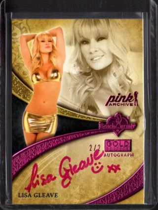Lisa Gleave 2/2 2015 Benchwarmer Pink Archive Auto
