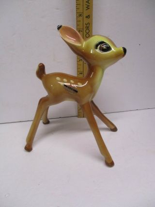 Vintage American Pottery Company Bambi Walt Disney Figurine With Sticker