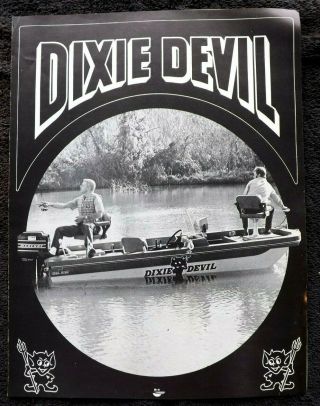 Vintage Dixie Devil Fishing Boat Dealer Sales Brochure