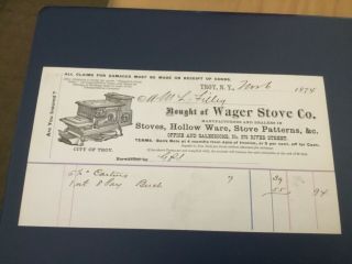 1874 Wagner Stove Co Invoice