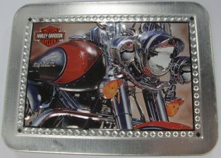 2003 Harley - Davidson Motorcycles - 2 Decks Of Playing Cards,  Metal Case