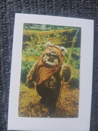 Vintage Star Wars Cereal 1984 Kelloggs Lfl Ewok Adventure Collectors Card Rare